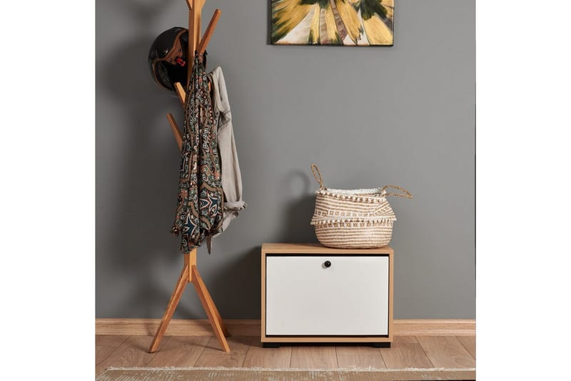 Comfortale Kenkäkaappi 60 cm - Luonnollinen/Valkoinen - Säilytys - Kenkäsäilytys