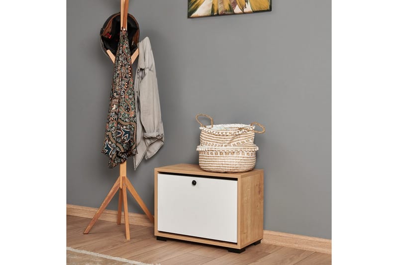 Comfortale Kenkäkaappi 60 cm - Luonnollinen/Valkoinen - Säilytys - Kenkäsäilytys