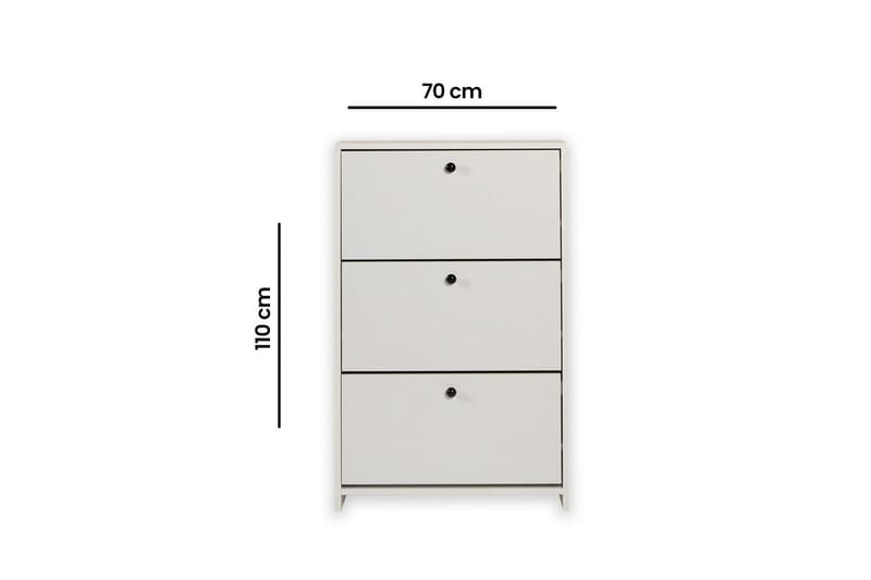 Comfortale Kenkäkaappi 70 cm - Valkoinen - Säilytys - Kenkäsäilytys