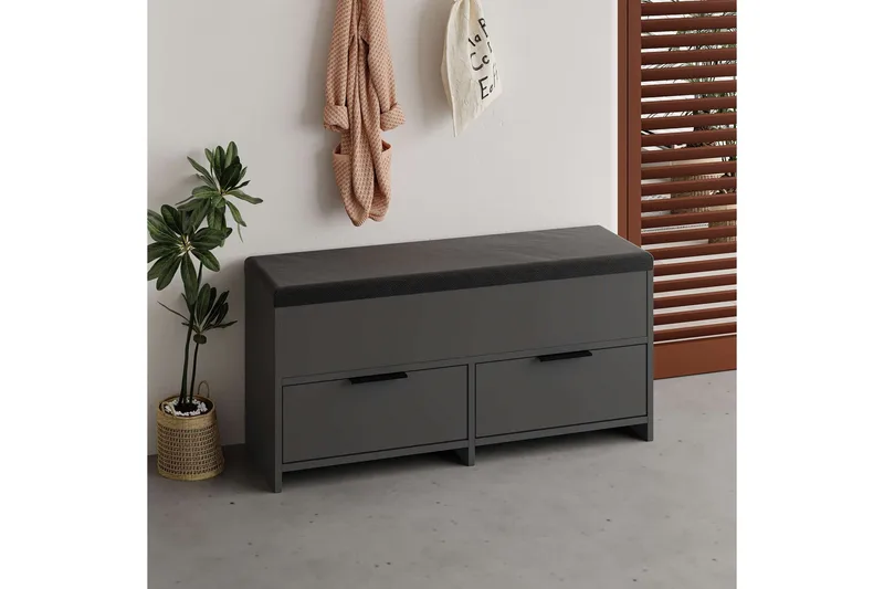 Cove Kenkäkaappi 106 cm - Antrasiitti - Säilytys - Kenkäsäilytys