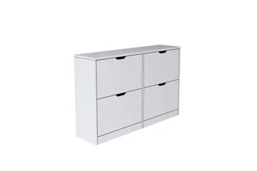 Durusu Kenkäkaappi 120,5 cm - Matta valkoinen - Säilytys - Kenkäsäilytys