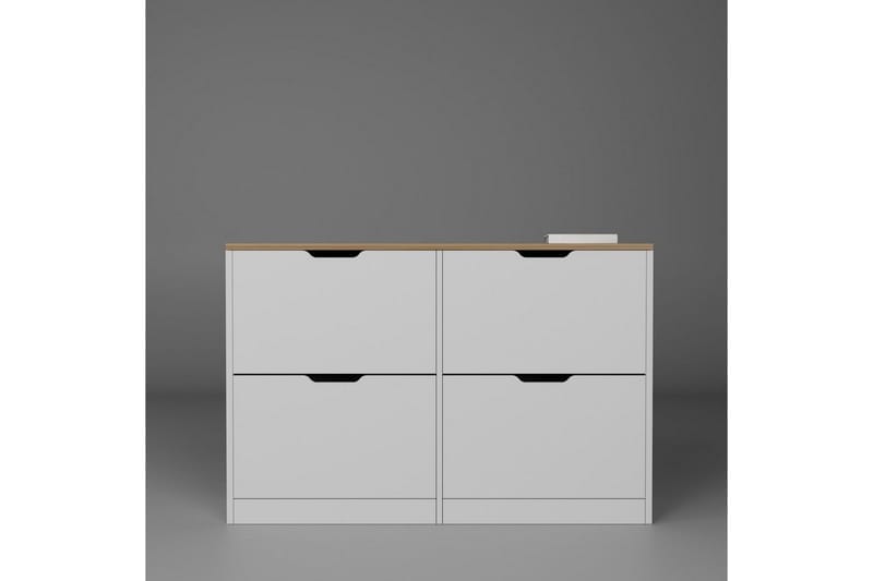 Durusu Kenkäkaappi 120 cm - Matta Valkoinen - Säilytys - Kenkäsäilytys