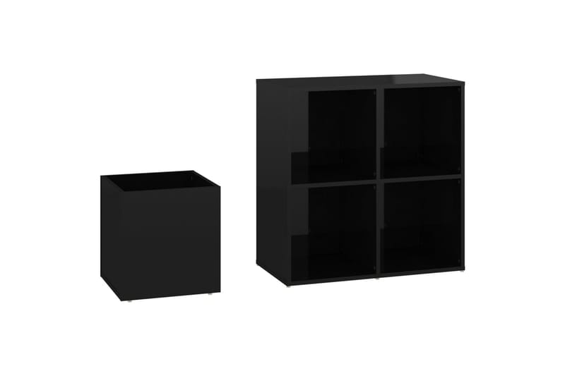 Eteisen kenkäkaappi korkeakiilto musta 105x35,5x70 cm - Musta - Säilytys - Kenkäsäilytys