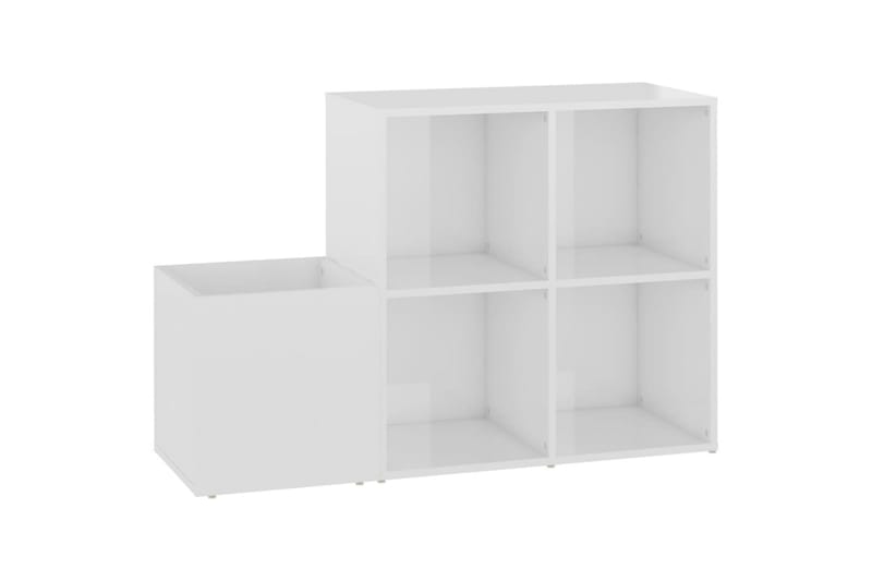 Eteisen kenkäkaappi korkeakiilto valkoinen 105x35,5x70 cm - Valkoinen - Säilytys - Kenkäsäilytys