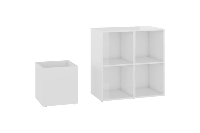 Eteisen kenkäkaappi korkeakiilto valkoinen 105x35,5x70 cm - Valkoinen - Säilytys - Kenkäsäilytys