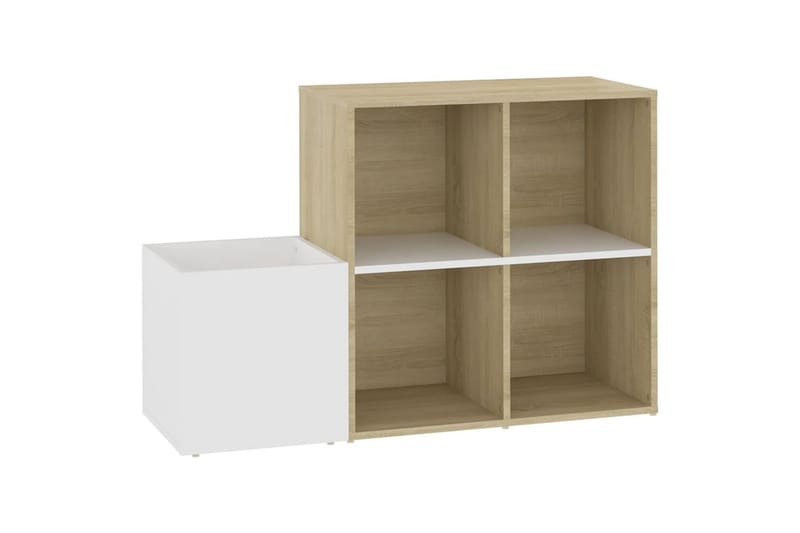 Eteisen kenkäkaappi valk./Sonoma-tammi 105x35,5x70 cm - Beige - Säilytys - Kenkäsäilytys