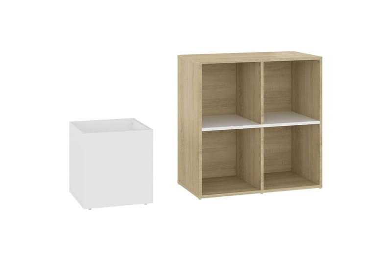 Eteisen kenkäkaappi valk./Sonoma-tammi 105x35,5x70 cm - Beige - Säilytys - Kenkäsäilytys