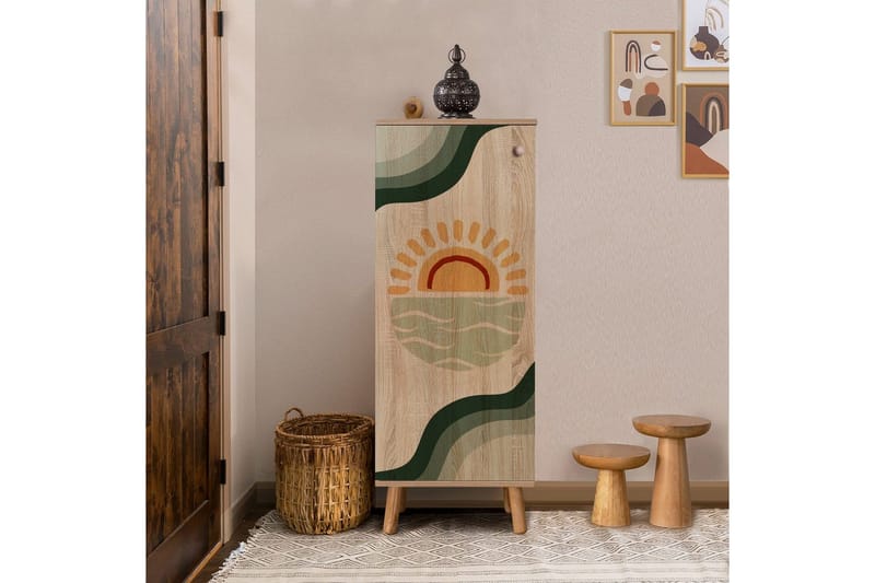 Gelsgan Kenkäkaappi 50 cm - Luonnollinen - Säilytys - Kenkäsäilytys