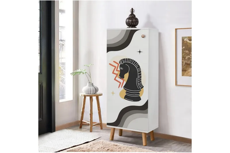 Gelsgan Kenkäkaappi 50 cm - Valkoinen - Säilytys - Kenkäsäilytys