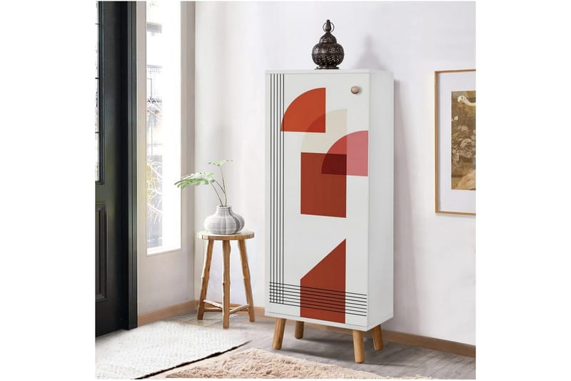 Gelsgan Kenkäkaappi 50 cm - Valkoinen - Säilytys - Kenkäsäilytys