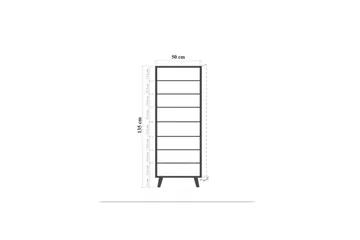 Gelsgan Kenkäkaappi 50 cm - Valkoinen - Säilytys - Kenkäsäilytys