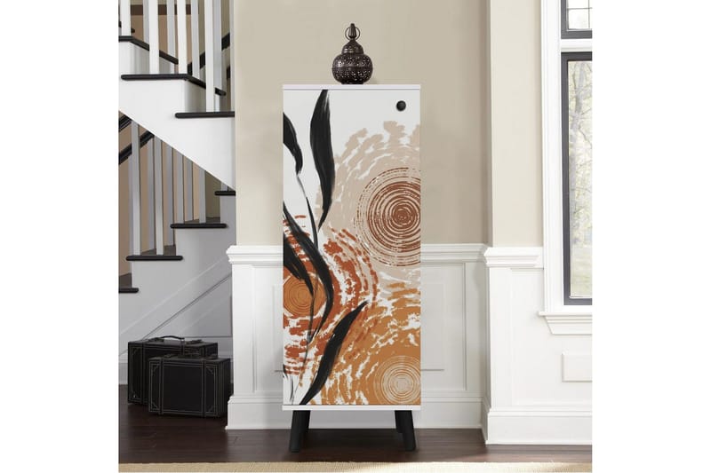 Gelsgan Kenkäkaappi 50 cm - Valkoinen/Musta - Säilytys - Kenkäsäilytys