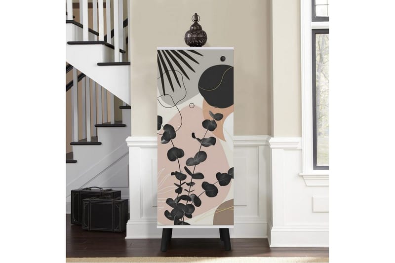 Gelsgan Kenkäkaappi 50 cm - Valkoinen/Musta - Säilytys - Kenkäsäilytys