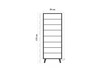 Gelsgan Kenkäkaappi 50 cm - Valkoinen/Musta - Säilytys - Kenkäsäilytys