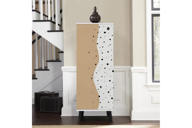 Gelsgan Kenkäkaappi 50 cm - Valkoinen/Musta - Säilytys - Kenkäsäilytys