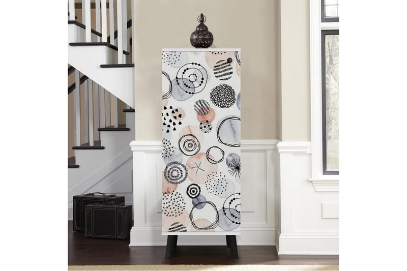 Gelsgan Kenkäkaappi 50 cm - Valkoinen/Musta - Säilytys - Kenkäsäilytys