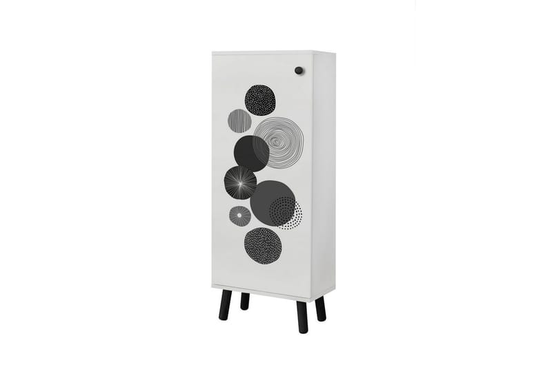 Gelsgan Kenkäkaappi 50 cm - Valkoinen/Musta - Säilytys - Kenkäsäilytys