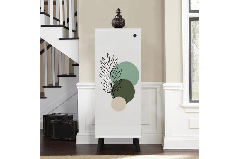 Gelsgan Kenkäkaappi 50 cm - Valkoinen/Musta - Säilytys - Kenkäsäilytys