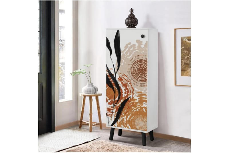 Gelsgan Kenkäkaappi 50 cm - Valkoinen/Musta - Säilytys - Kenkäsäilytys