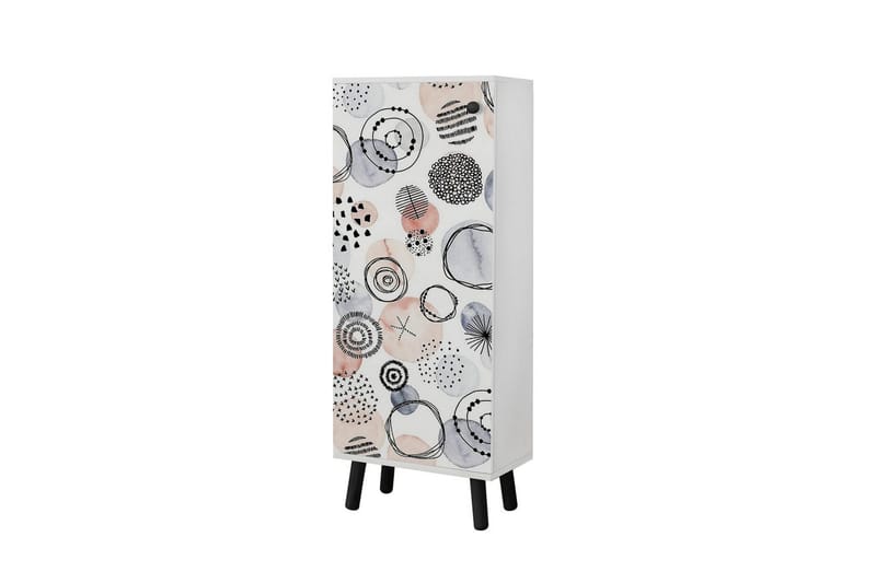 Gelsgan Kenkäkaappi 50 cm - Valkoinen/Musta - Säilytys - Kenkäsäilytys