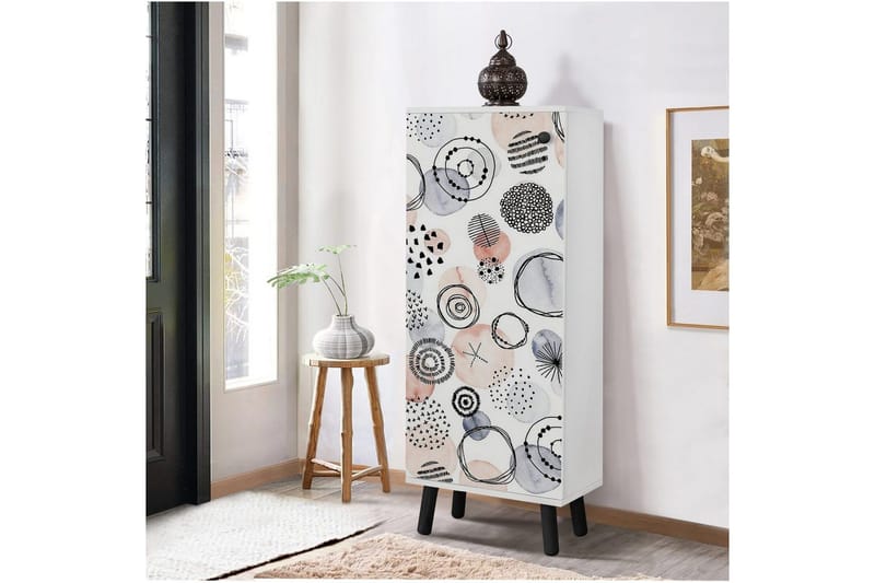 Gelsgan Kenkäkaappi 50 cm - Valkoinen/Musta - Säilytys - Kenkäsäilytys