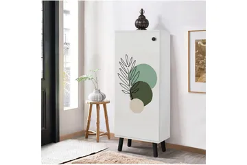 Gelsgan Kenkäkaappi 50 cm - Valkoinen/Musta - Säilytys - Kenkäsäilytys
