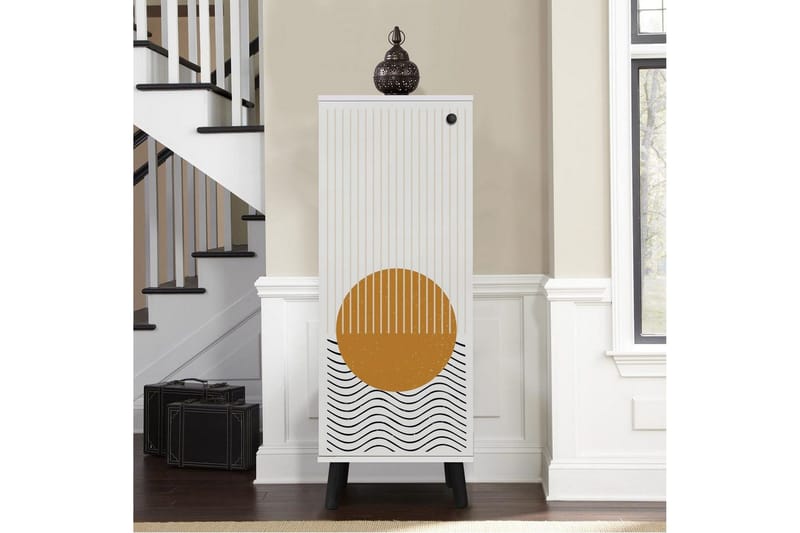 Gelsgan Kenkäkaappi 50 cm - Valkoinen/Musta - Säilytys - Kenkäsäilytys