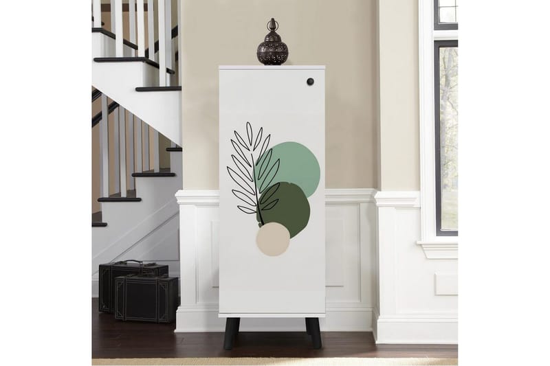 Gelsgan Kenkäkaappi 50 cm - Valkoinen/Musta - Säilytys - Kenkäsäilytys