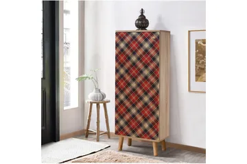 Gelsgan Kenkäkaappi 50 cm - Punainen/Luonnollinen - Säilytys - Kenkäsäilytys