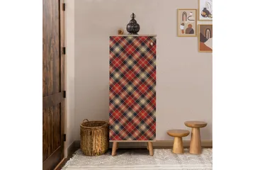 Gelsgan Kenkäkaappi 50 cm - Punainen/Luonnollinen - Säilytys - Kenkäsäilytys