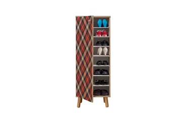 Gelsgan Kenkäkaappi 50 cm - Punainen/Luonnollinen - Säilytys - Kenkäsäilytys