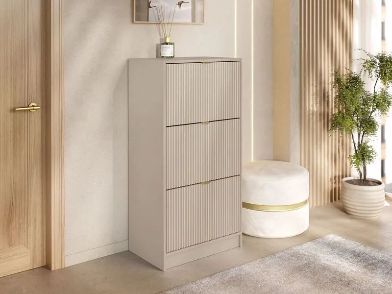 Gudelia-kenkäkaappi 60 cm - beige - Säilytys - Kenkäsäilytys