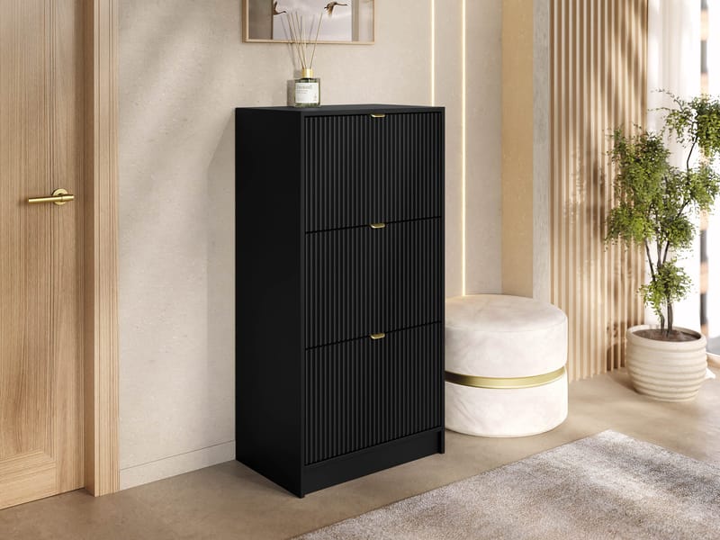 Gudelia-kenkäkaappi 60 cm - musta - Säilytys - Kenkäsäilytys