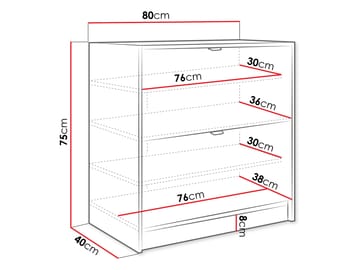 Gudelia-kenkäkaappi 80 cm - valkoinen - Säilytys - Kenkäsäilytys
