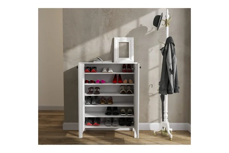 Haviland Kenkäkaappi 90 cm - Luonnollinen/Valkoinen - Säilytys - Kenkäsäilytys