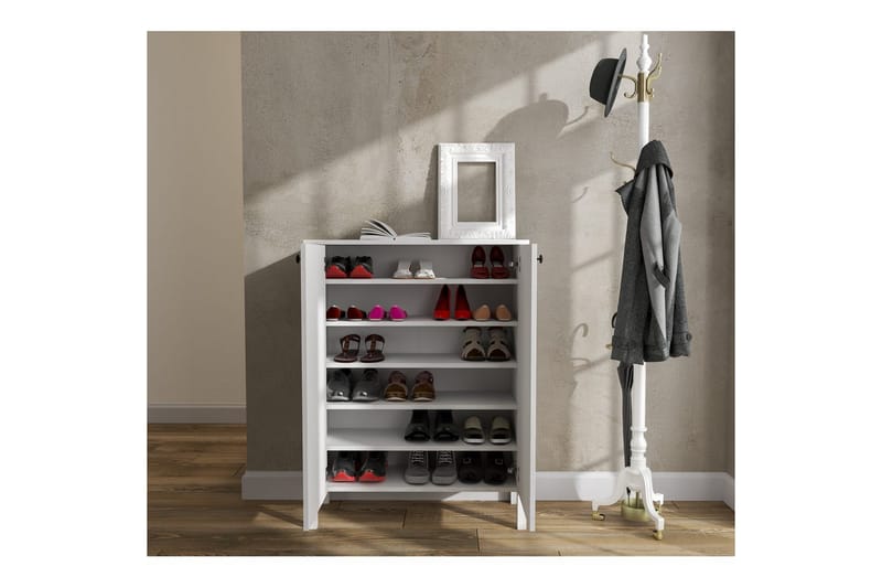 Haviland Kenkäkaappi 90 cm - Luonnollinen/Valkoinen - Säilytys - Kenkäsäilytys