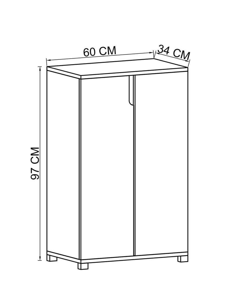 Hungirr Kenkäkaappi 60 cm - Valkoinen - Säilytys - Kenkäsäilytys