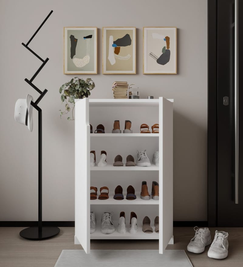 Hungirr Kenkäkaappi 60 cm - Valkoinen - Säilytys - Kenkäsäilytys