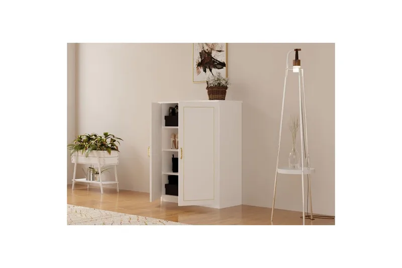 Ilena Kenkäkaappi 70 cm - Matta Valkoinen - Säilytys - Kenkäsäilytys