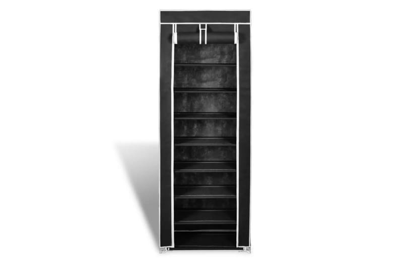 Kankainen Kenkäkaappi 57 x 29 x 162 cm Musta - Musta - Säilytys - Kenkäsäilytys