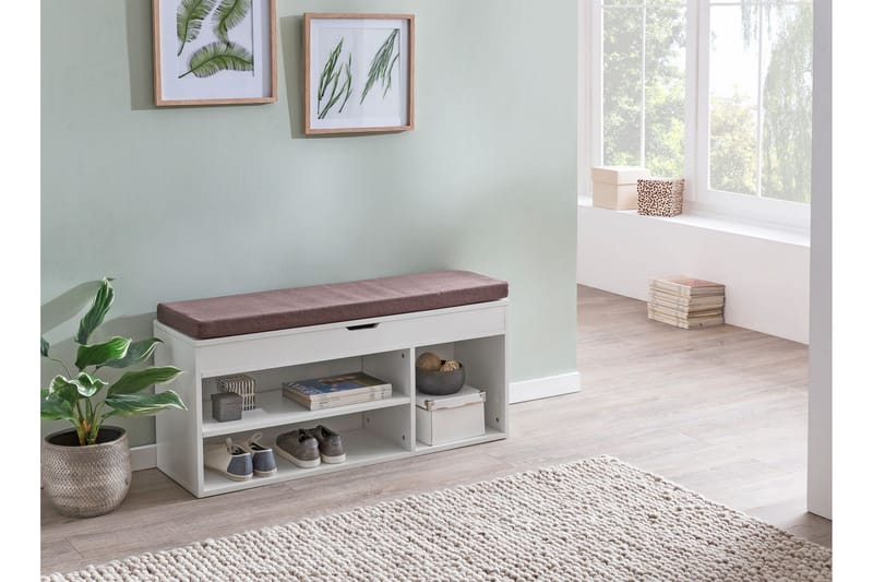 Kenkähylly Deava 104x32 cm - Valkoinen - Säilytys - Kenkäsäilytys - Kenkäteline & kenkähylly