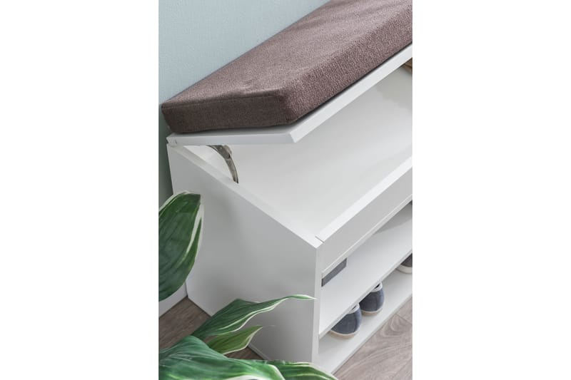 Kenkähylly Deava 104x32 cm - Valkoinen - Säilytys - Kenkäsäilytys - Kenkäteline & kenkähylly