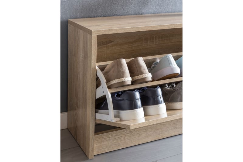 Kenkähylly Kayliegh 80x24 cm - Puu/Luonnonväri - Säilytys - Kenkäsäilytys - Kenkäteline & kenkähylly