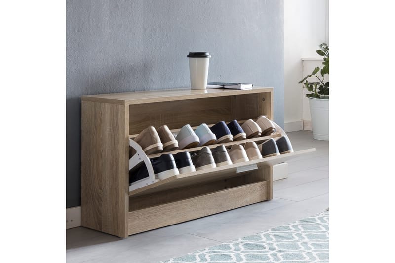 Kenkähylly Kayliegh 80x24 cm - Puu/Luonnonväri - Säilytys - Kenkäsäilytys - Kenkäteline & kenkähylly