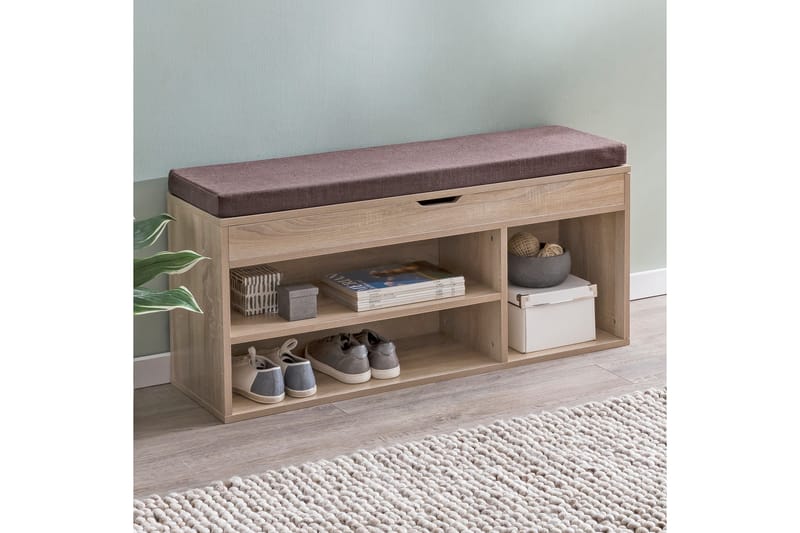 Kenkähylly Lisetta 104x32 cm - Puu/Luonnonväri - Säilytys - Kenkäsäilytys - Kenkäteline & kenkähylly