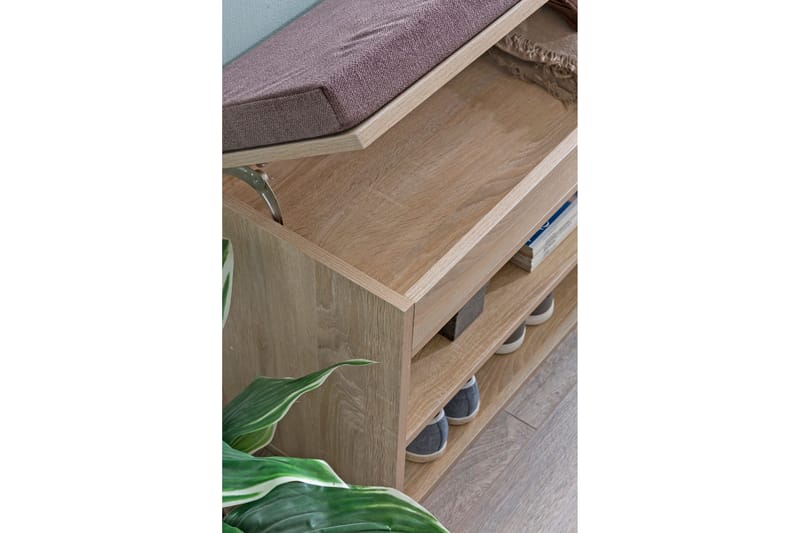 Kenkähylly Lisetta 104x32 cm - Puu/Luonnonväri - Säilytys - Kenkäsäilytys - Kenkäteline & kenkähylly