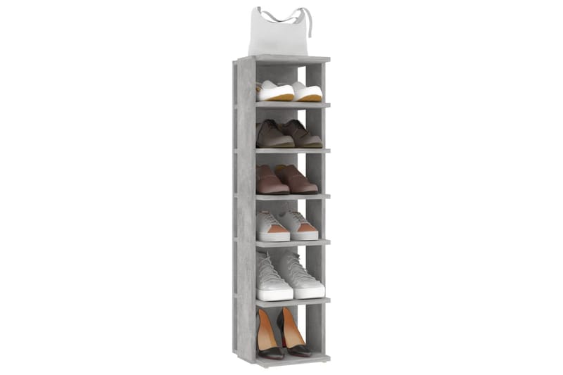 Kenkäkaapit 2 kpl betoninharmaa 25x27x102 cm - Harmaa - Säilytys - Kenkäsäilytys