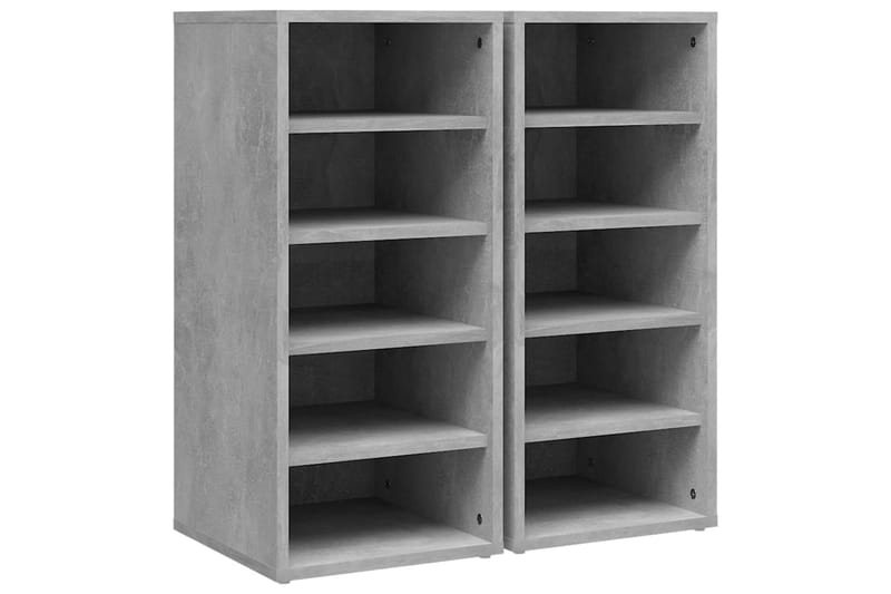 Kenkäkaapit 2 kpl betoninharmaa 31,5x35x70 cm lastulevy - Harmaa - Säilytys - Kenkäsäilytys