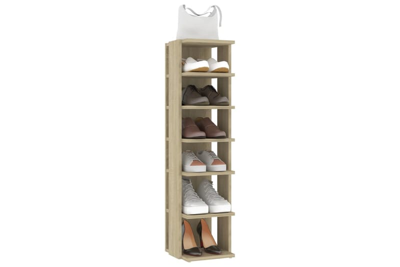 Kenkäkaapit 2 kpl Sonoma-tammi 25x27x102 cm - Ruskea - Säilytys - Kenkäsäilytys