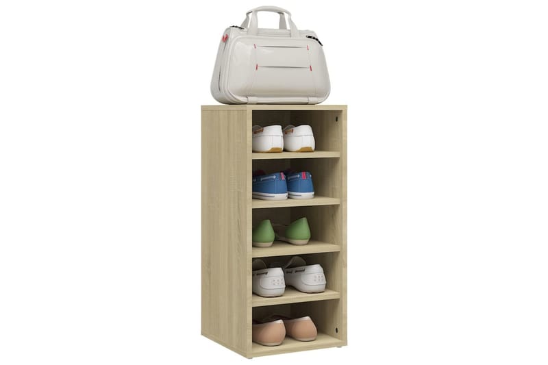 Kenkäkaapit 2 kpl Sonoma-tammi 31,5x35x70 cm lastulevy - Ruskea - Säilytys - Kenkäsäilytys